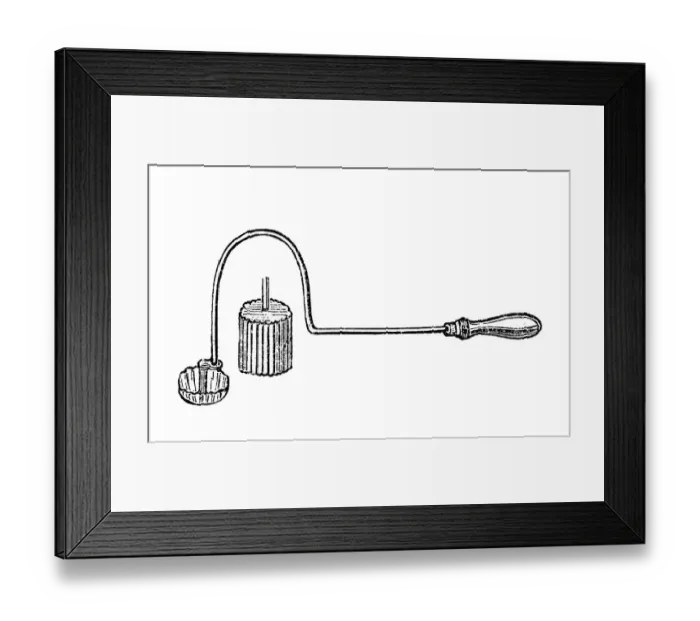 Framed Print : Pie iron, historical illustration from: Marie Adenfeller