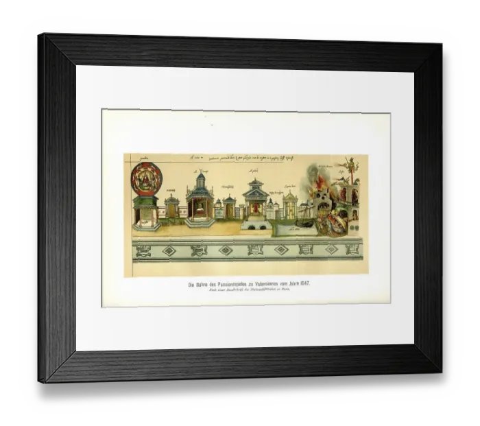 Framed Print : The stage of the Valenciennes Passion Play of 1547 Framed Print : The stage of the Valenciennes Passion Play of 1547