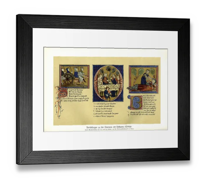 Framed Print : Representations on the chansons of Guillaume d'Orange Framed Print : Representations on the chansons of Guillaume d'Orange