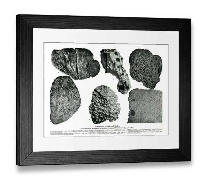 Framed Print : Meteoritic Iron from Various Sites