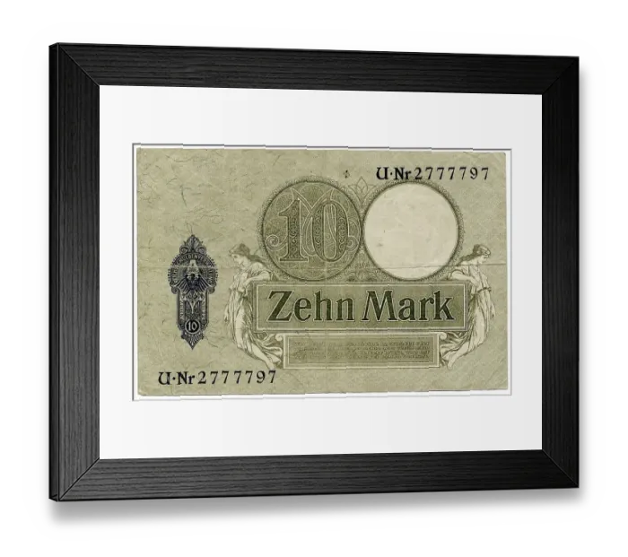 Framed Print : Reichskassenschein, Reichsbank note