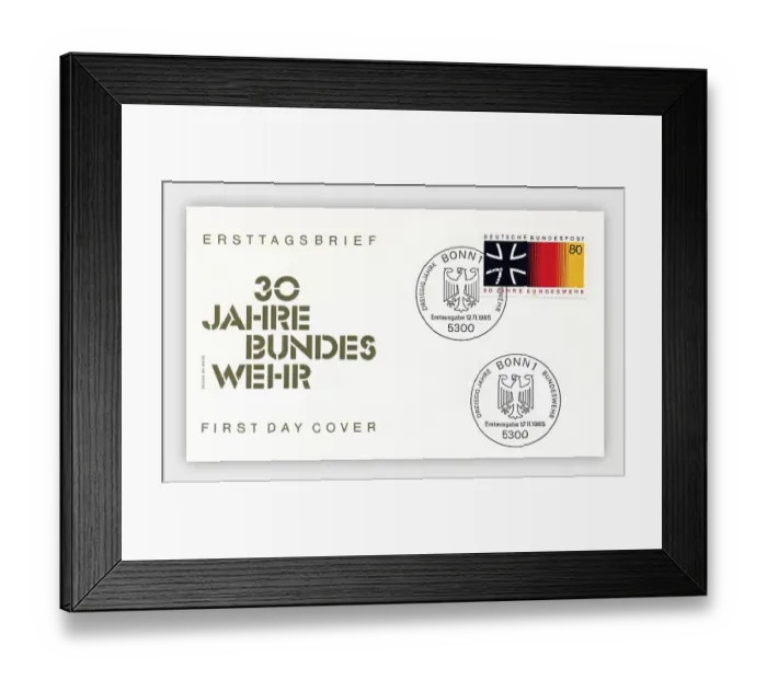 Framed Print : First day cover of the German Federal Post Office