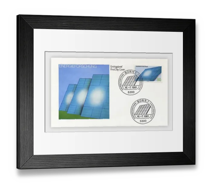 Framed Print : First day cover of the German Federal Post Office