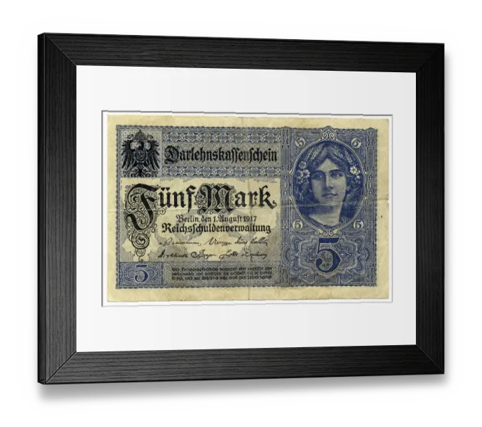 Framed Print : Darlehnskassenscheine, historical note Framed Print : Darlehnskassenscheine, historical note