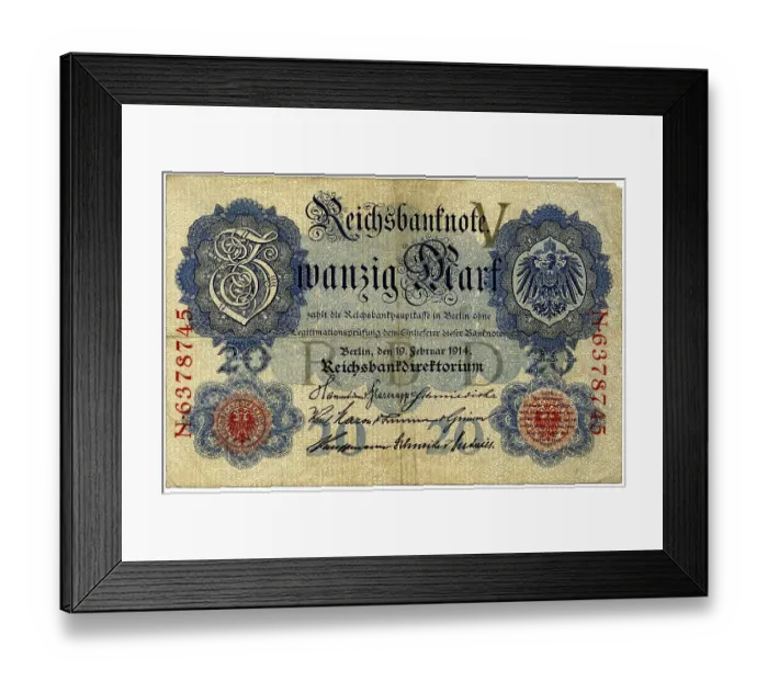 Framed Print : Historical note, Reichsbanknote