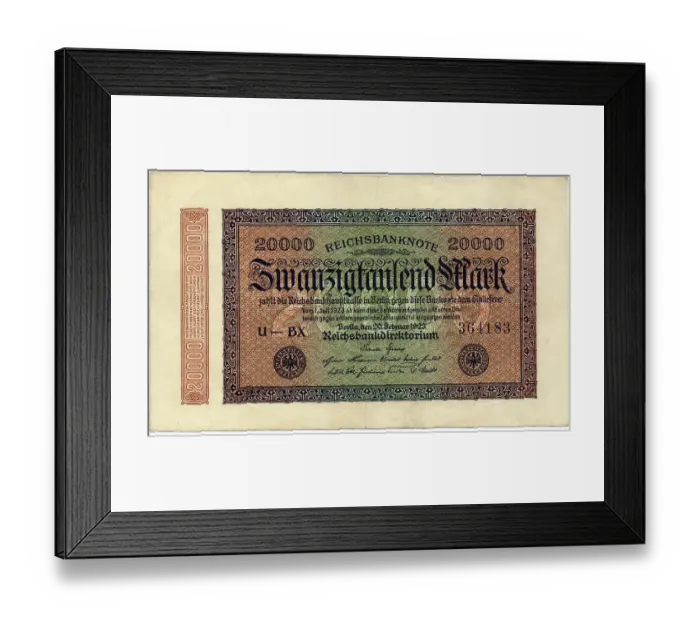 Framed Print : Historical banknote, Reichsbanknote Framed Print : Historical banknote, Reichsbanknote