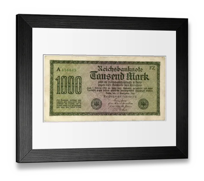 Framed Print : Historical note, Reichsbanknote Framed Print : Historical note, Reichsbanknote