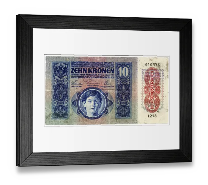 Framed Print : Historic banknote, Austria, German Empire Framed Print : Historic banknote, Austria, German Empire