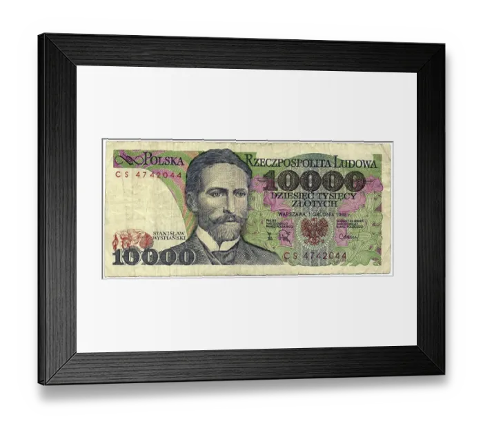 Framed Print : Historic banknote, 10, 000 zloty Framed Print : Historic banknote, 10, 000 zloty