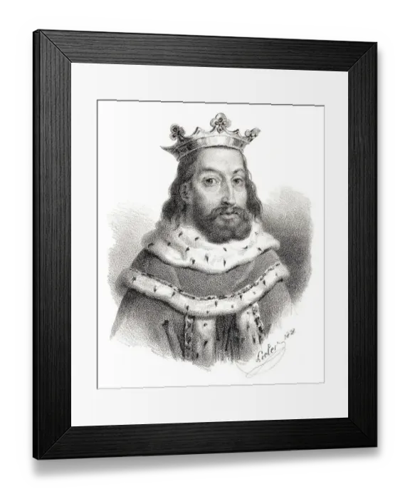 Framed Print : Historical steel engraving from the 19th Century