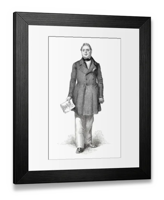 Framed Print : Historic steel engraving from the 19th century Framed Print : Historic steel engraving from the 19th century