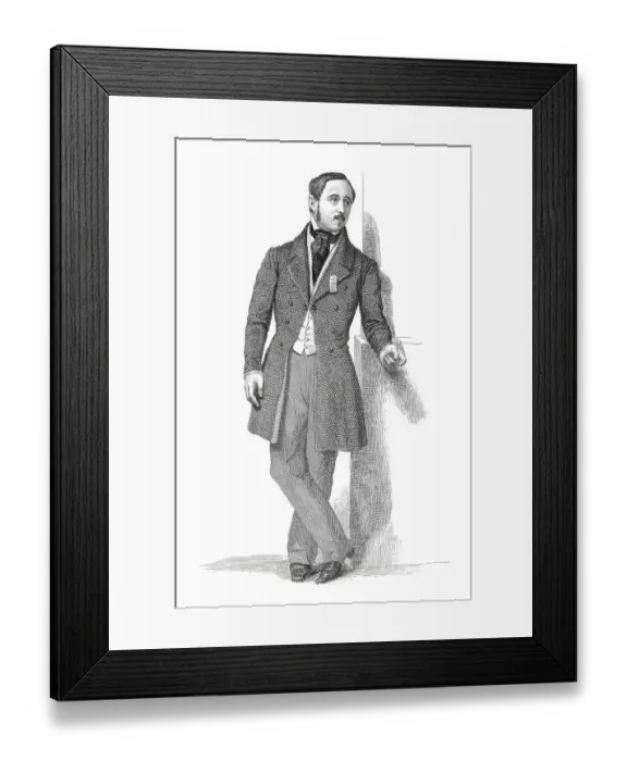 Framed Print : Historic steel engraving from the 19th century