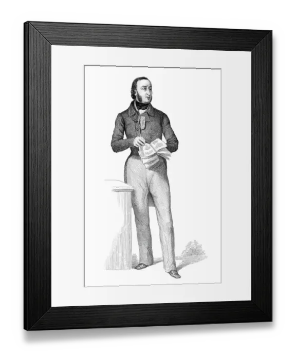 Framed Print : Historic steel engraving from the 19th century