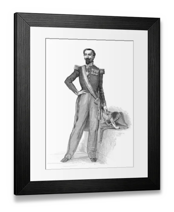 Framed Print : Historic steel engraving from the 19th century Framed Print : Historic steel engraving from the 19th century