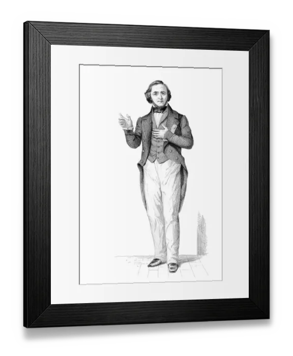Framed Print : Historic steel engraving from the 19th century