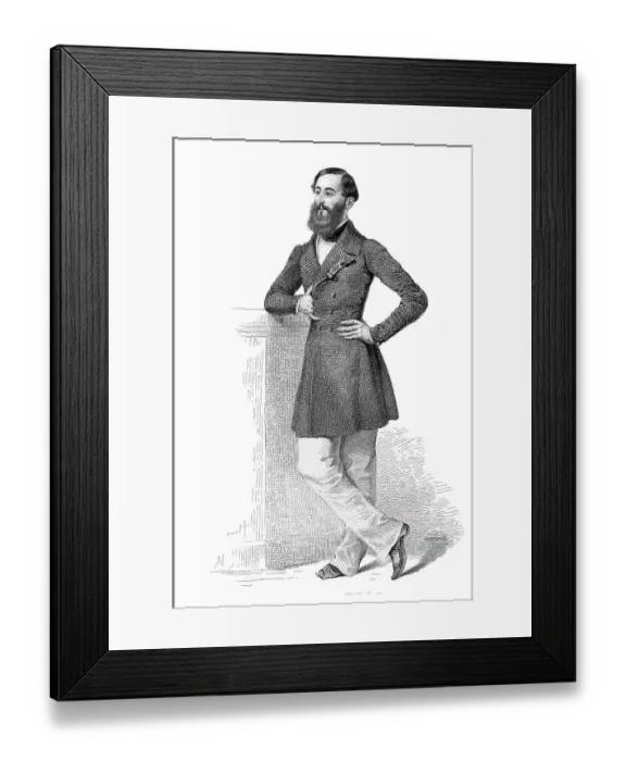 Framed Print : Historic steel engraving from the 19th century