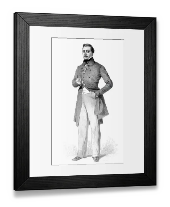 Framed Print : Historic steel engraving from the 19th century
