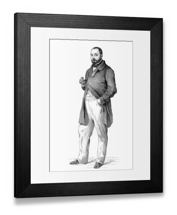 Framed Print : Historic steel engraving from the 19th century Framed Print : Historic steel engraving from the 19th century