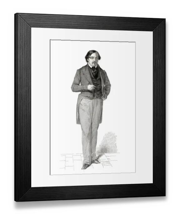 Framed Print : Historic steel engraving from the 19th century