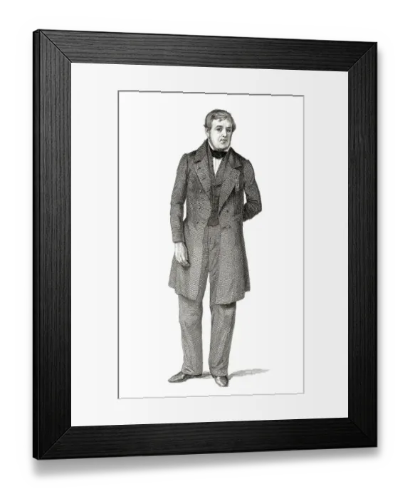 Framed Print : Historic steel engraving from the 19th century