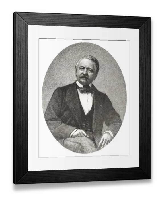 Framed Print : Historic lithography from the 19th century Framed Print : Historic lithography from the 19th century