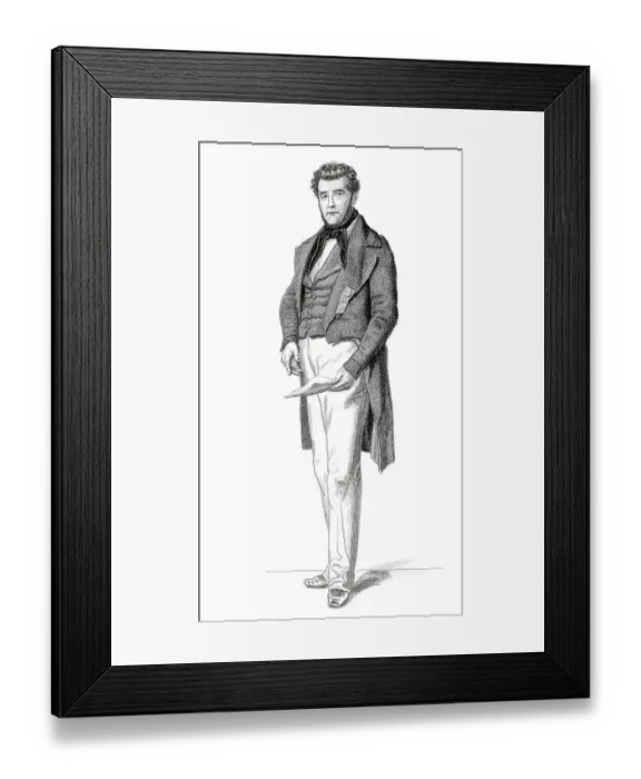Framed Print : Historic steel engraving from the 19th century Framed Print : Historic steel engraving from the 19th century