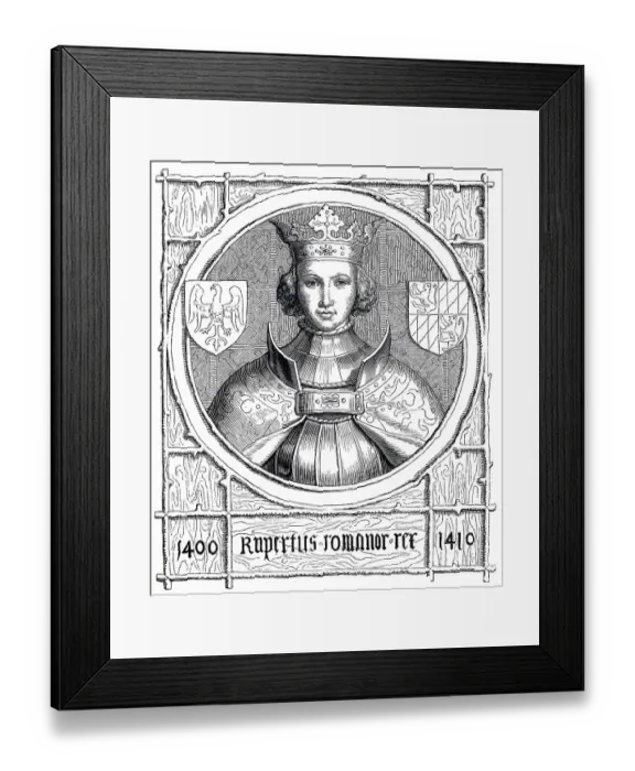 Framed Print : Ruprecht, 1352 - 1410, historical illustration from Bildnisse der Deutschen Koenige und Kaiser Framed Print : Ruprecht, 1352 - 1410, historical illustration from Bildnisse der Deutschen Koenige und Kaiser