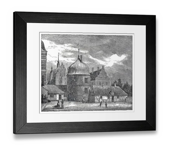 Framed Print : Frederiksborg Castle and Frederiksborg Slot moated castle in Hillerod on the Danish island of Zealand