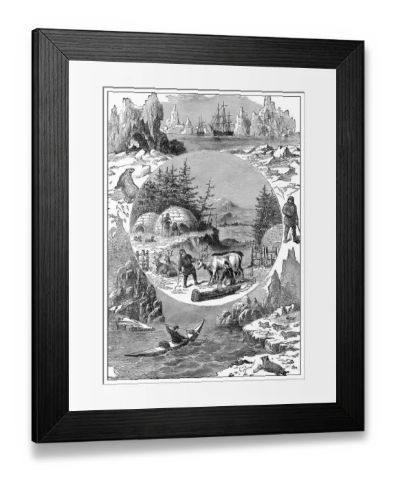 Framed Print : View of Lapland or Lappi, a landscape in Finland