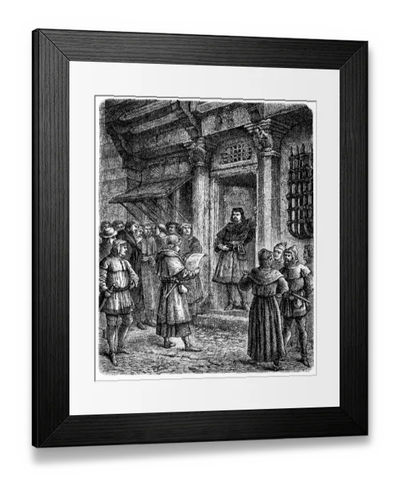 Framed Print : Negotiations of the old aristocratic Hoeks with the city's party of the cod on John III Framed Print : Negotiations of the old aristocratic Hoeks with the city's party of the cod on John III