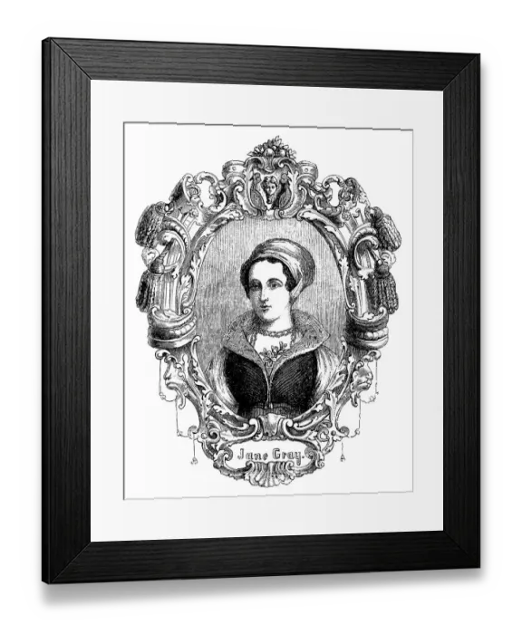 Framed Print : Lady Jane Grey, 1536 - 1554, briefly Queen of England