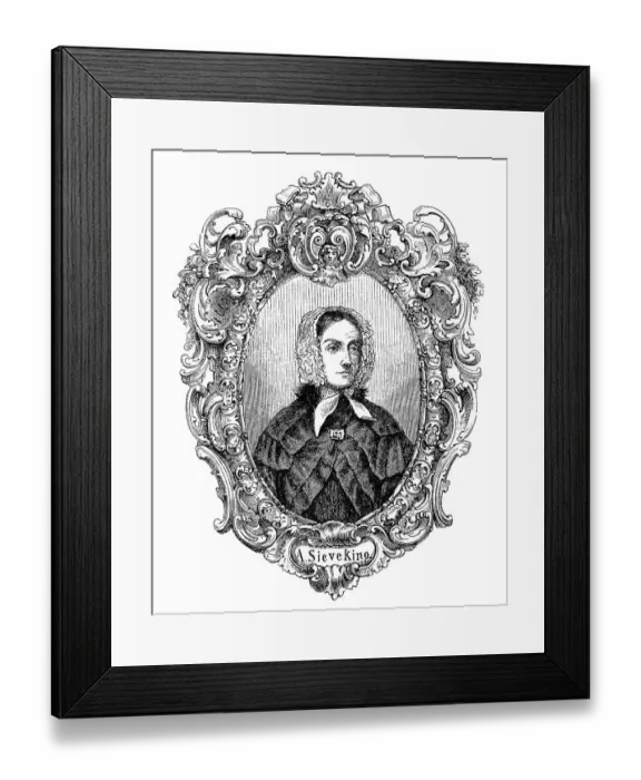 Framed Print : Wilhelmine Amalie Sieveking, 1794 - 1859