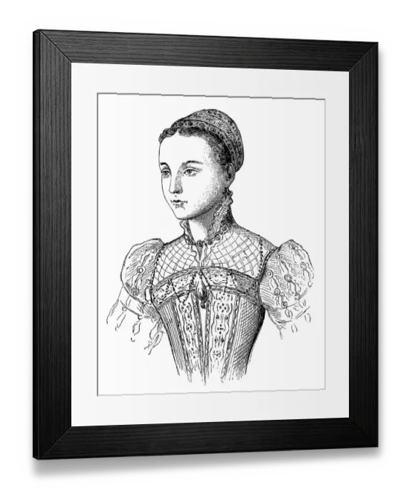 Framed Print : Mary Stuart or Mary I. 1542 - 1587