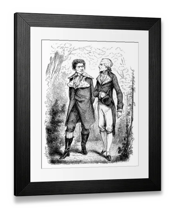 Framed Print : Jean Paul Marat and Maximilien Marie Isidore de Robespierre Framed Print : Jean Paul Marat and Maximilien Marie Isidore de Robespierre