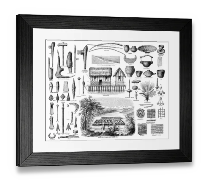 Framed Print : Historical graphic representation