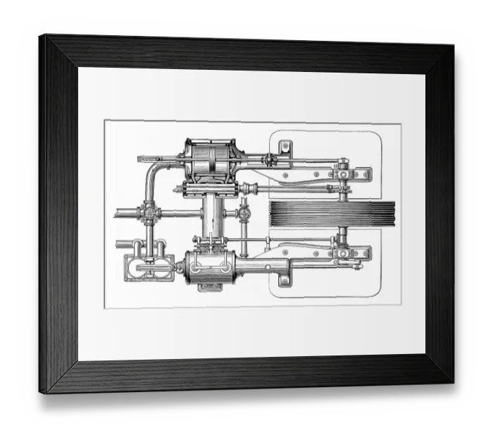Framed Print : Historical graphic representation