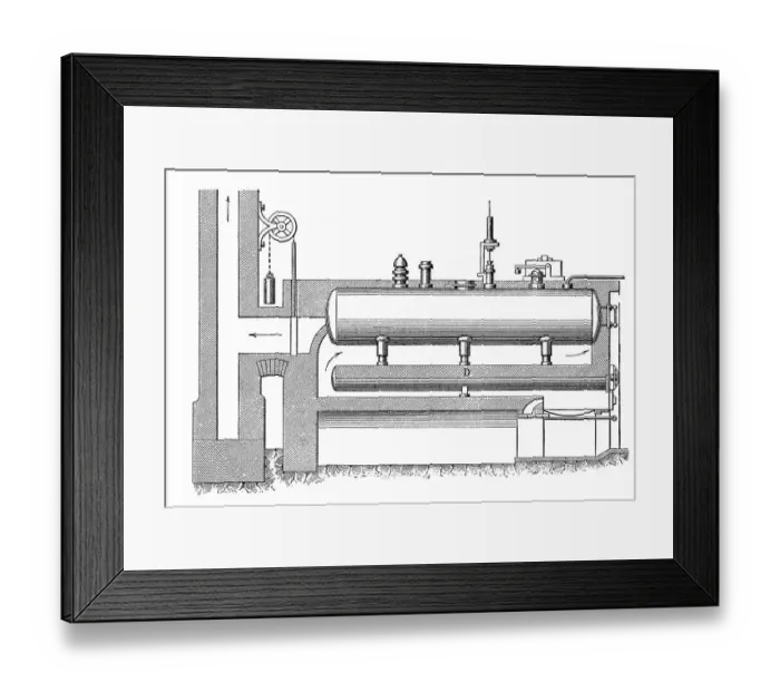 Framed Print : Historical graphic representation