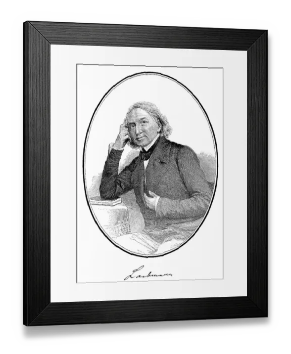 Framed Print : Historical engraving, portrait with autograph of Karl Konrad Friedrich Wilhelm Lachmann Framed Print : Historical engraving, portrait with autograph of Karl Konrad Friedrich Wilhelm Lachmann