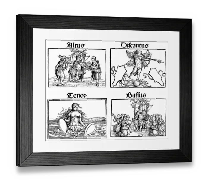 Framed Print : Historic print, woodcut, historical engraving of 1512