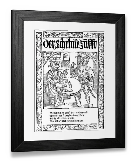 Framed Print : Cover, Schelmenzunft