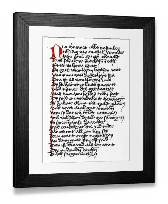 Framed Print : Historical print, manuscript, Duke Ernst Framed Print : Historical print, manuscript, Duke Ernst