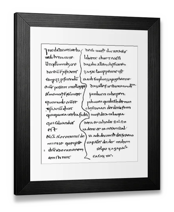 Framed Print : Historic print, manuscript, Exhortatio ad plebem christianam Framed Print : Historic print, manuscript, Exhortatio ad plebem christianam