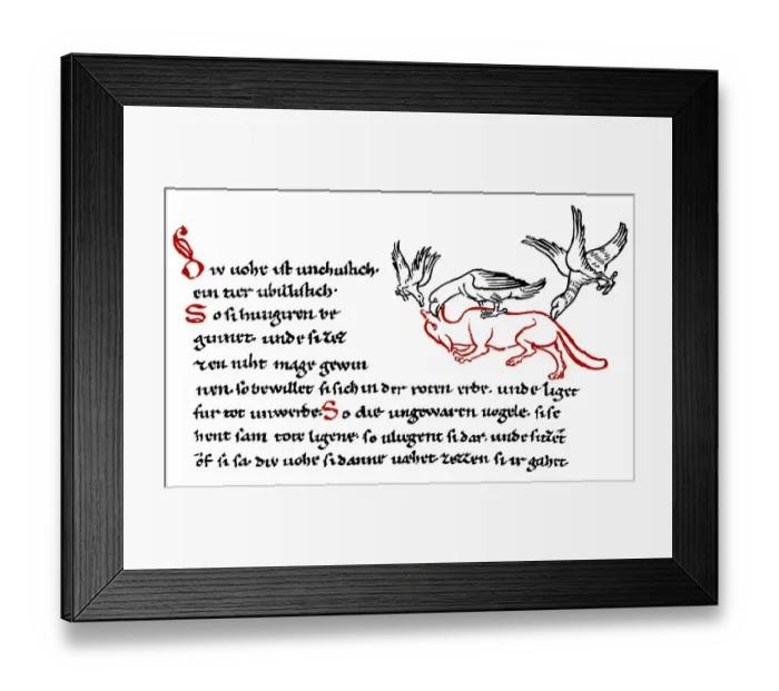 Framed Print : Historic print, Millstaett Manuscript Framed Print : Historic print, Millstaett Manuscript