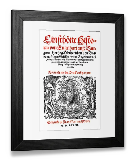 Framed Print : Historic print, title page of Engelhard