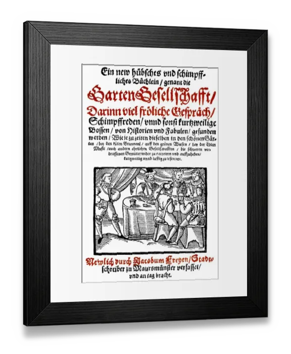 Framed Print : Historic print, 1565, front page by Jakob Frey