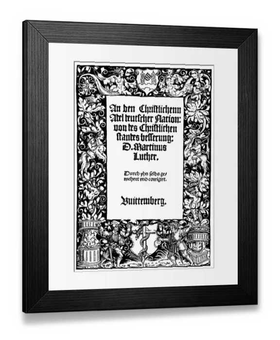 Framed Print : Historic print, woodcut from 1520