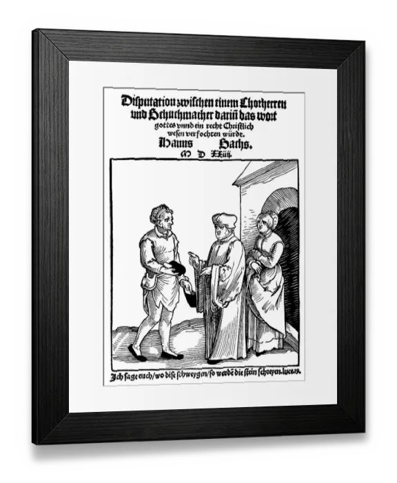 Framed Print : Historic print, woodcut from 1524