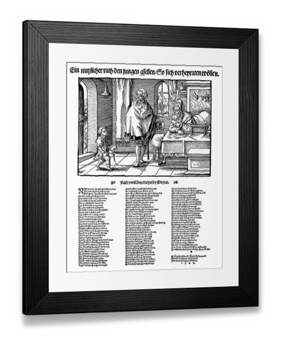 Framed Print : Historic print, woodcut from 1549