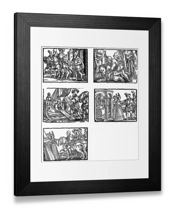 Framed Print : Historic print, woodcuts from 1480 and 1490 - 1552 Framed Print : Historic print, woodcuts from 1480 and 1490 - 1552