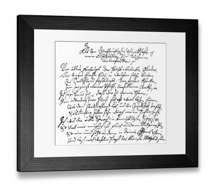Framed Print : Historical manuscript, a poem by Georg Neumark Framed Print : Historical manuscript, a poem by Georg Neumark